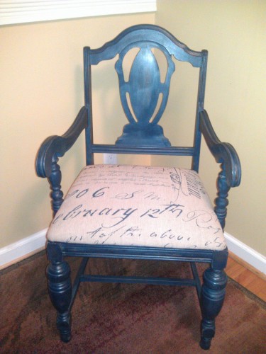 Chair finished in Freedom Road, Born on the 4th and Lincoln's Hat