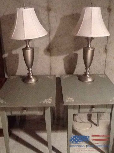 Chalk Painting Solid Cherry End Tables with American Paint Company