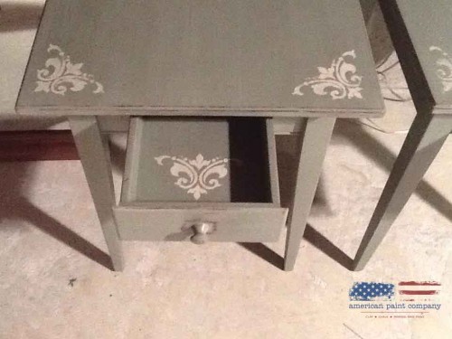 Chalk Painting Solid Cherry End Tables with American Paint Company